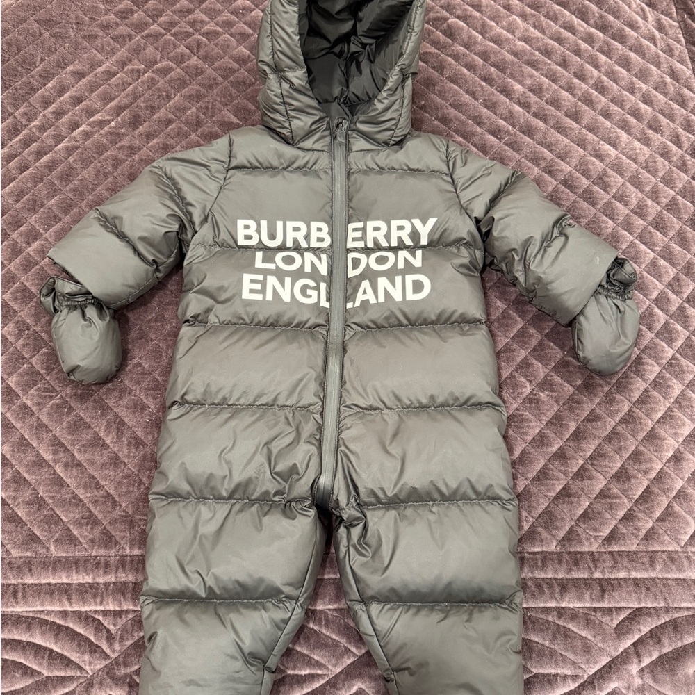 Burberry Charcoal Puffer Snowsuit